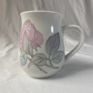 Vintage Pink Purple and blue￼ Roses Color Fading Leafs Coffee Mug Ceramic